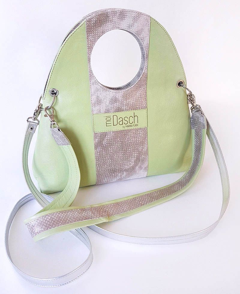 Marina Furin Berlin Künstlerin Designerin Lederskulpturen Taschen Accessoires Kunst Bags Jewelry Art Leathersculpture Sun Green